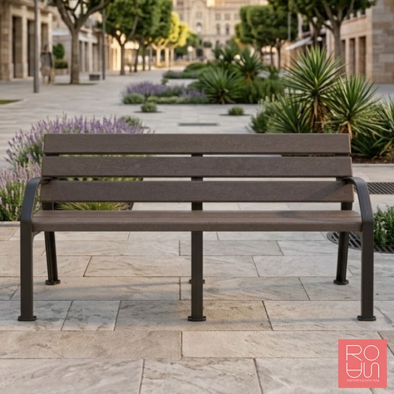 Banc de plàstic reciclat model Amsterdam